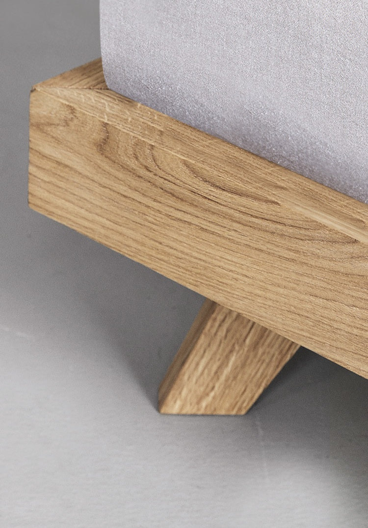 Lit OAK Bed Rustic 180x200