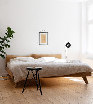 Lit OAK Bed Rustic 180x200