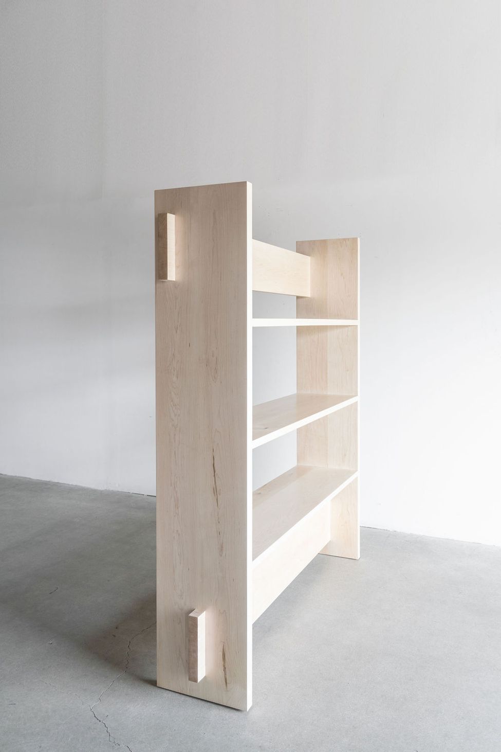 meuble rayonnage BOOKCASE en frêne massif blanchi L160xH200