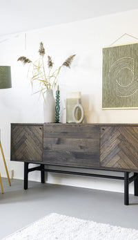 Buffet commode GREY CHEVRON