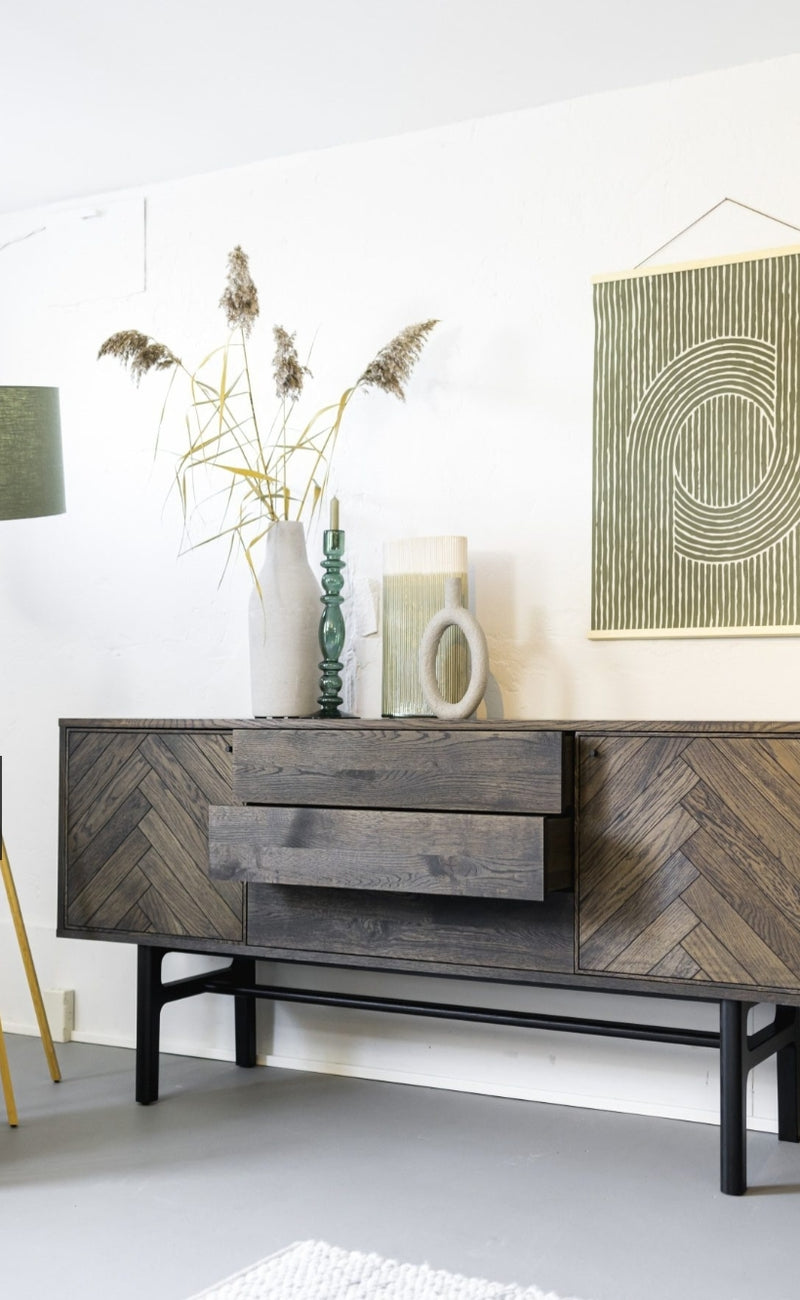 Buffet commode GREY CHEVRON